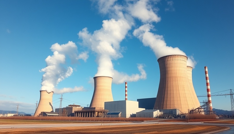 Gas power plants Meta data center emitting steam in bright daylight.