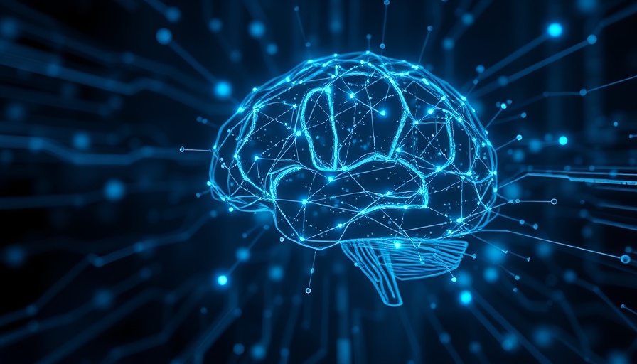 Futuristic digital brain concept representing AI consciousness