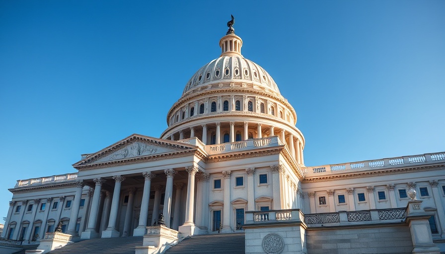 US Capitol building representing tariff revenue impact on US deficits.