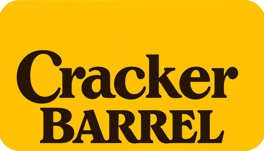 Cracker Barrel rebrand logo on yellow backdrop.
