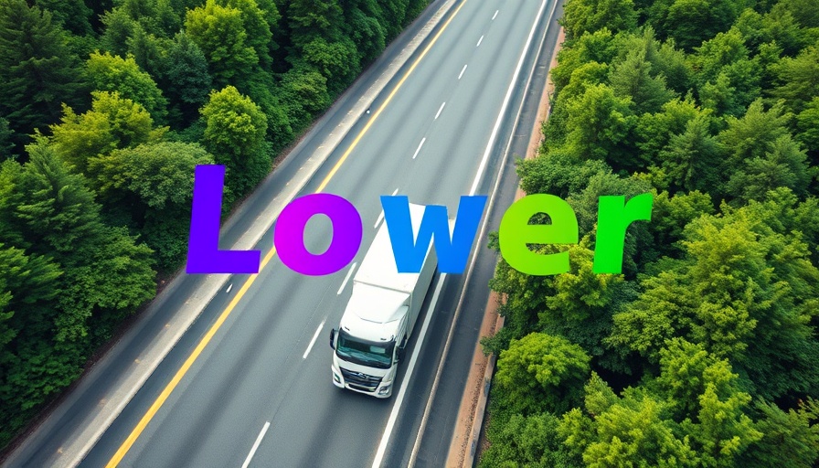 Decentralized freight solutions logo over highway with truck