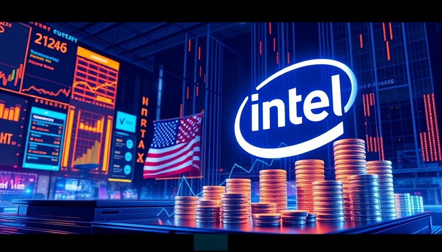 US government plans to take a 10% stake in Intel, illustrated conceptually.
