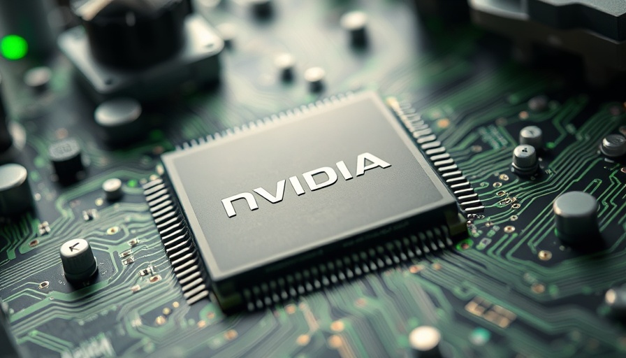 Close-up of halted Nvidia chip production in a tech lab.