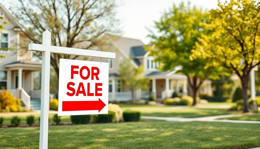 Real estate for-sale sign in suburban area, Fed housing market concerns.