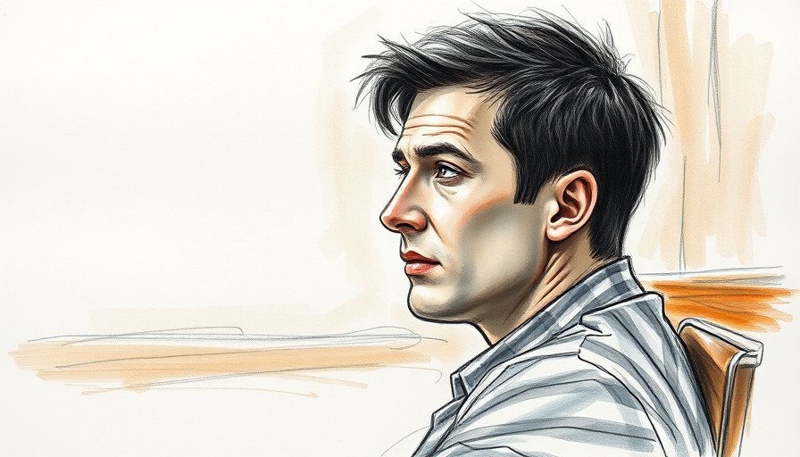 Courtroom sketch of a contemplative individual related to Epstein client list.