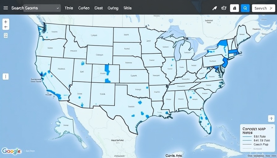Map highlighting areas for tracking local impacts of Justice40 cuts, United States.