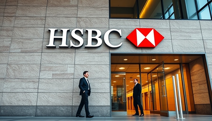 HSBC Wealth Management Strategy showcased on modern bank facade.