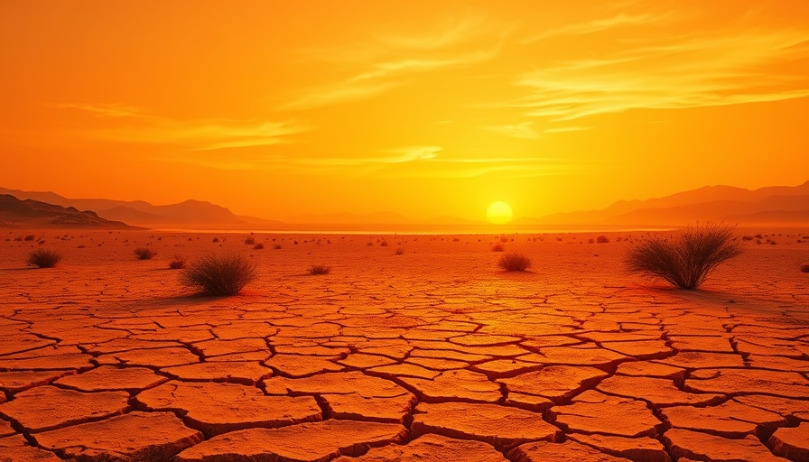 Desert landscape during heat waves in Western U.S.