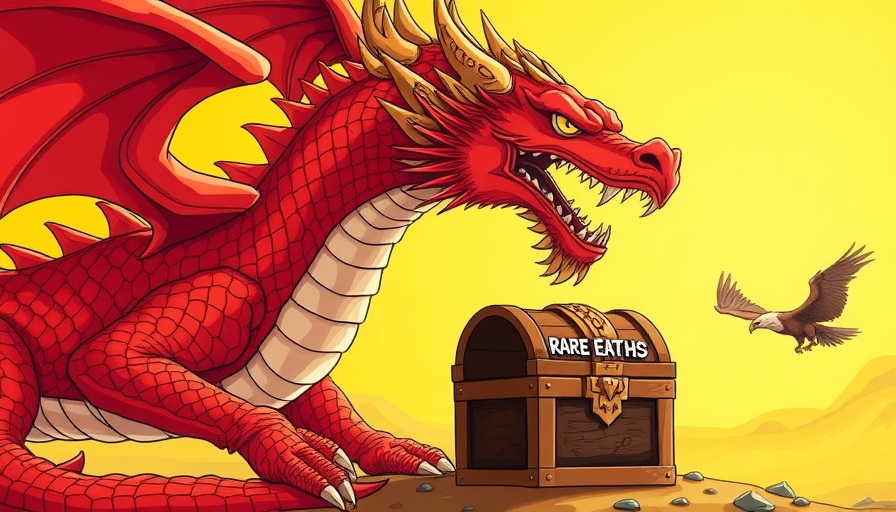 Cartoon dragon representing rare earths control impacting Bay Area business.