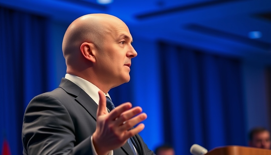 Conference speaker discussing AI coding assistants mandate