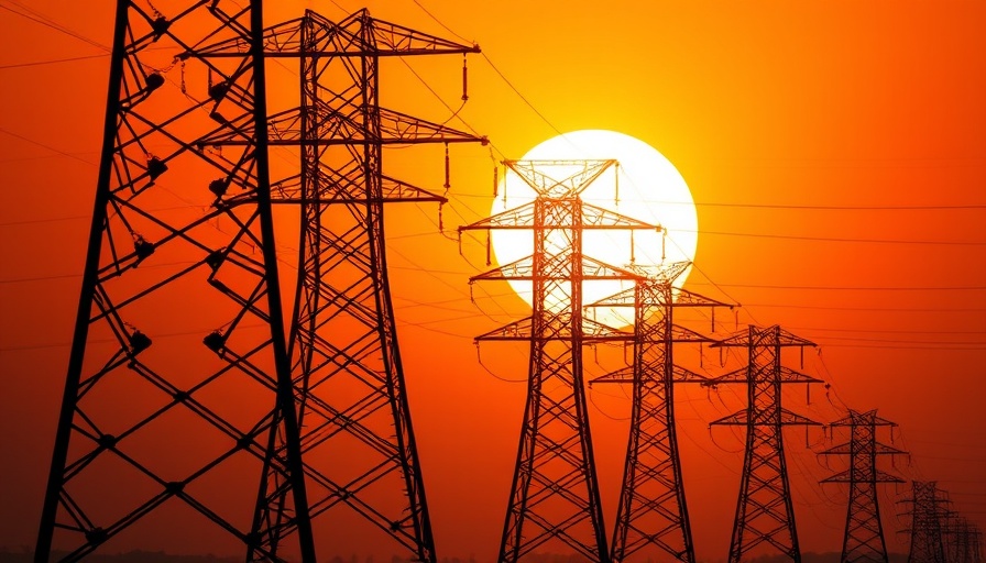 Silhouetted electricity pylons at sunset illustrating electrical grid capacity.