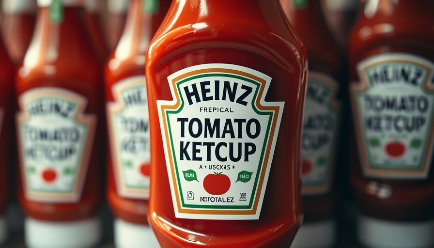 Close-up of Heinz Tomato Ketchup bottle label