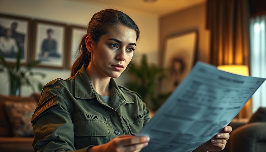 Military member reviewing finances, highlighting compound interest benefits.