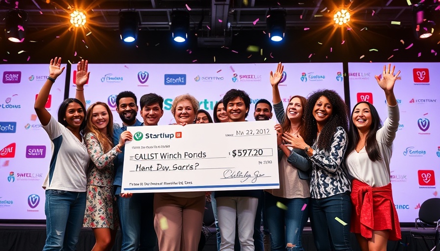 2025 Startup Battlefield 200 launch celebration at TechCrunch Disrupt with winners.