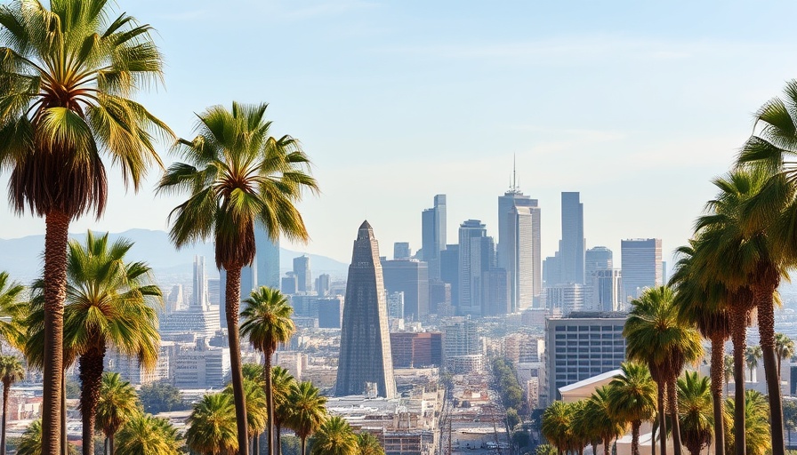 Vibrant Los Angeles skyline suggests states most in danger of entering stagflation.