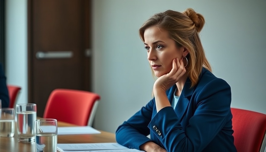 Woman at a meeting contemplating UK long-term borrowing costs.