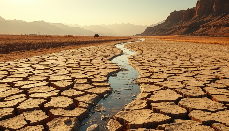 Dry Colorado River bed illustrating water crisis.