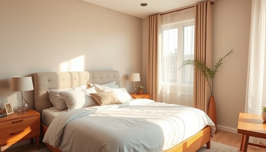 Cozy modern bedroom showcasing ideal bed placement for better sleep.