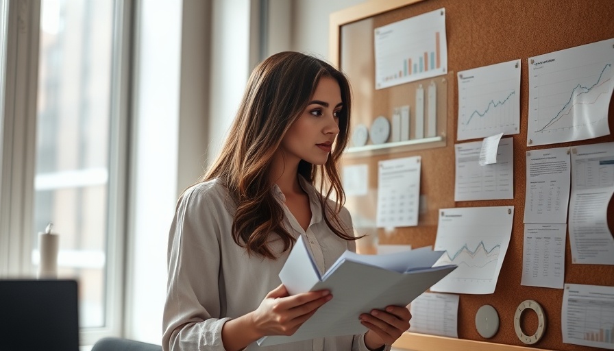 Focused woman strategizing debt repayment by analyzing charts.