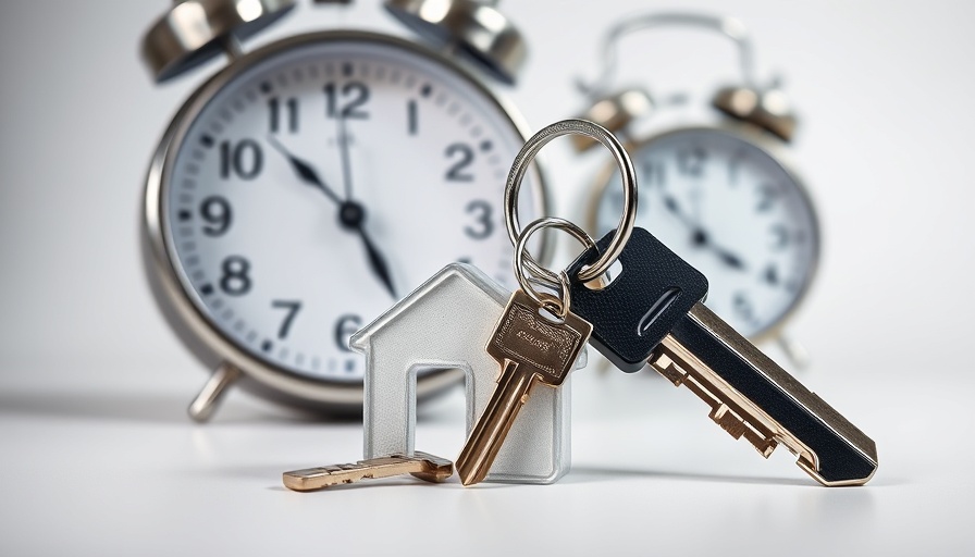 House key and alarm clock symbolizing good signs your house will sell.