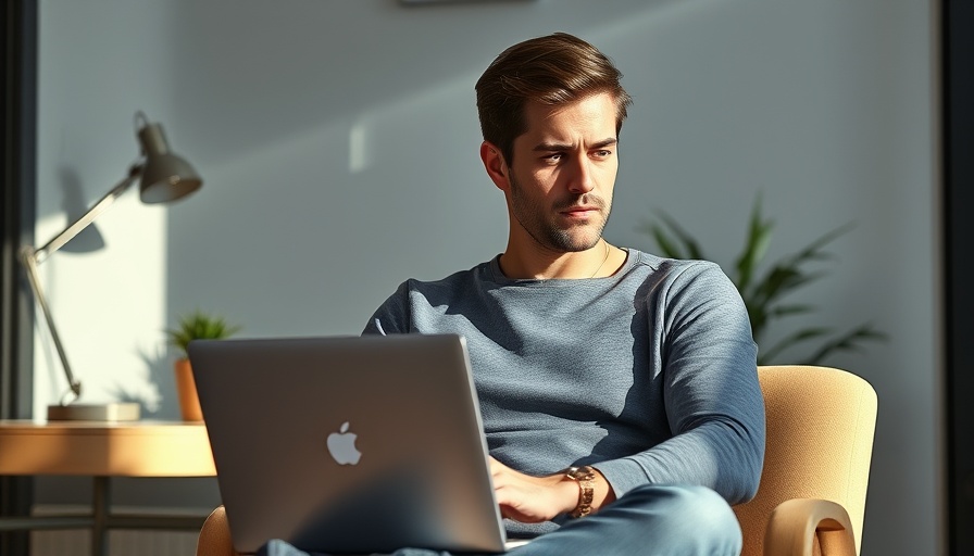 AI training professional contemplating work in a modern office