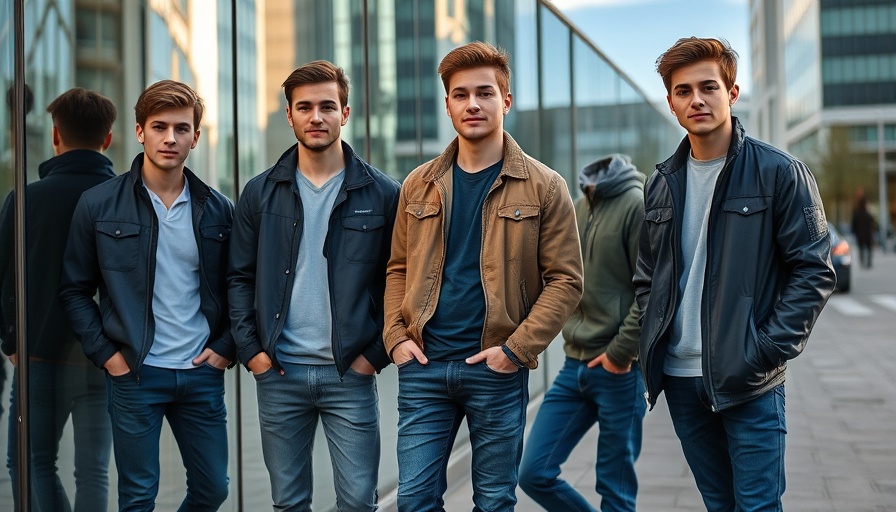 Confident young men embodying business startup energy against a modern backdrop.