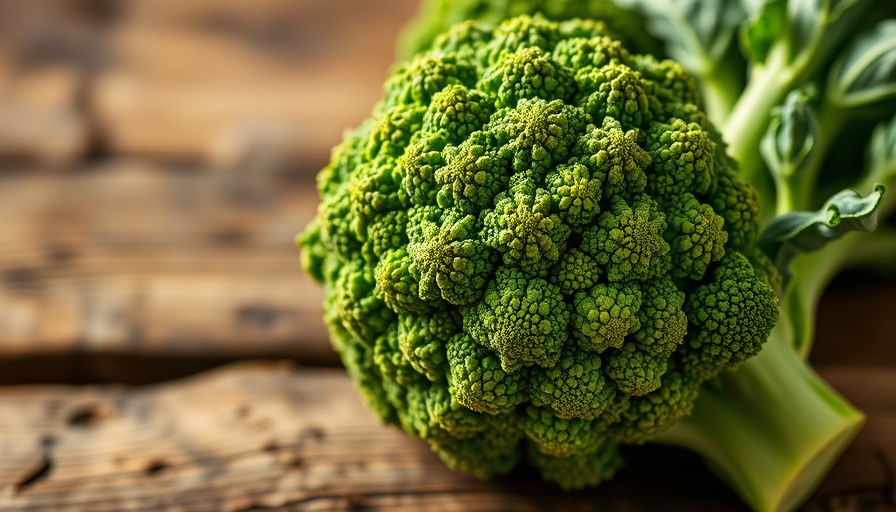 Close-up fresh broccoli on rustic wood; how to grow broccoli in containers.