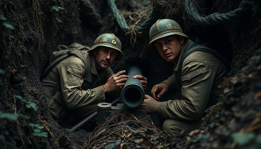 Soldiers in trench preparing mortar, Trump proposed Chinese peacekeepers for Ukraine.