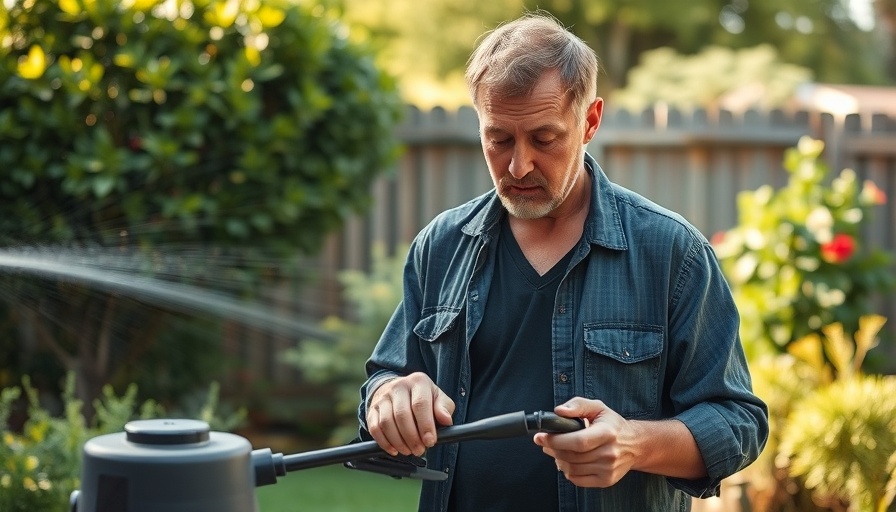 Concerned individual examining pressure washer for recall dangers.