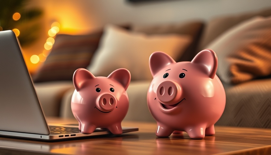 Piggy bank beside a laptop in a cozy setting, symbolizing retirement risks and how to reduce them.