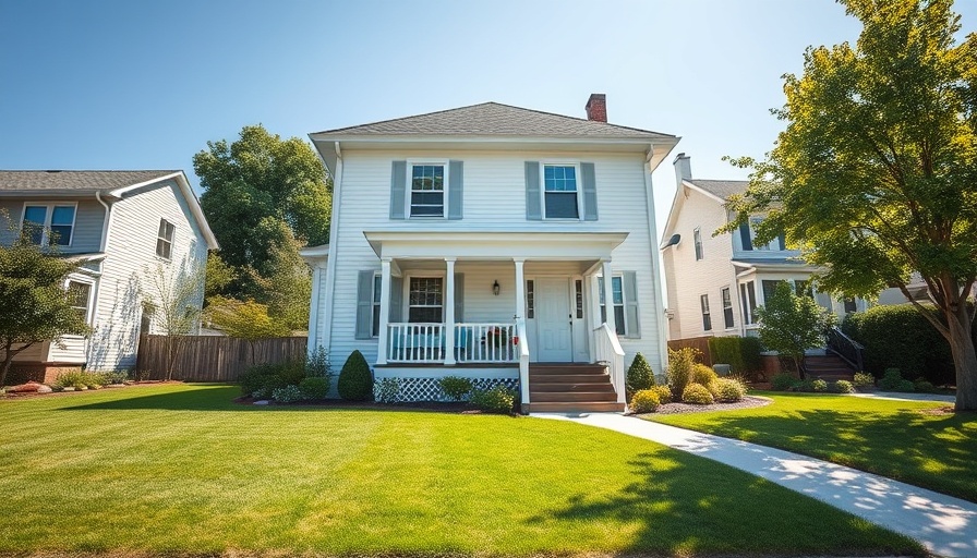 Charming home for sale in St. Louis, sunny day, manicured lawn.