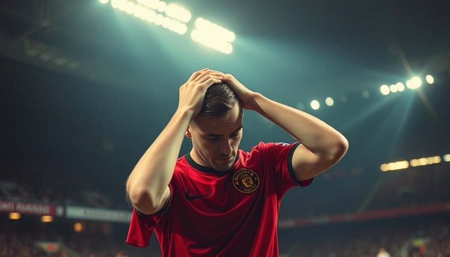 Manchester United player under spotlight, symbolizing decline challenges.