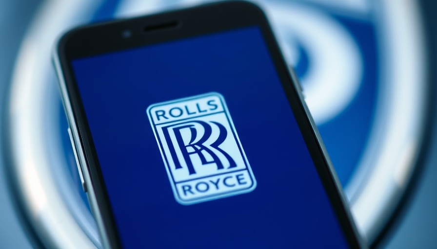 Smartphone showing Rolls Royce logo, reflecting IPO news.
