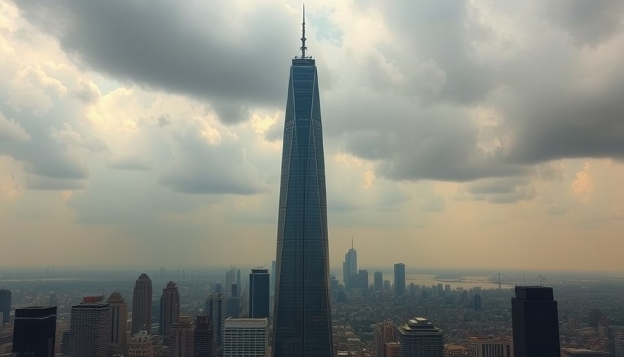 Aerial view of skyscraper in cityscape representing executive recruitment trends.