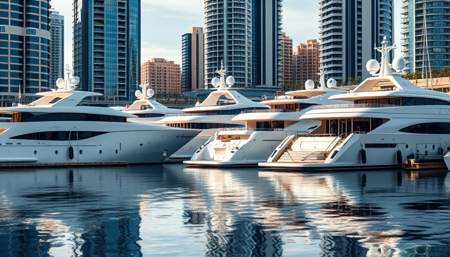 Luxurious yachts in a marina reflecting Bitcoin boom luxury travel.