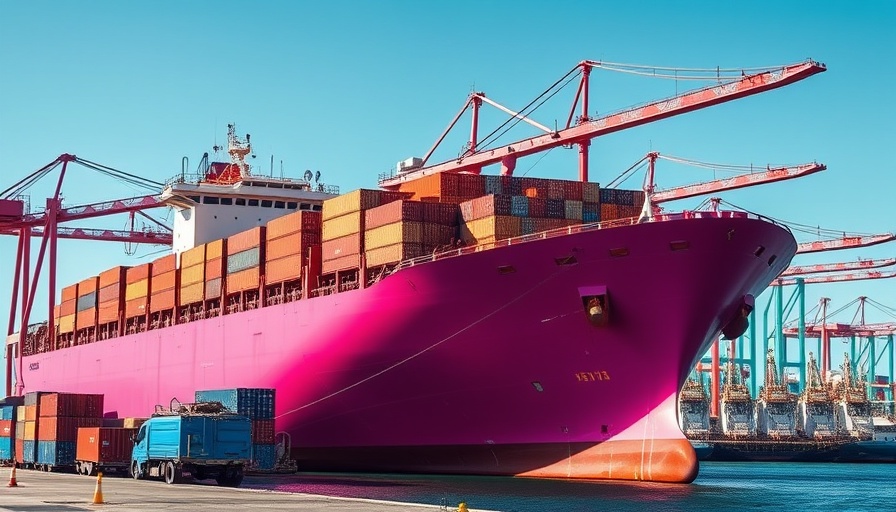 Massive container ship at port, highlighting U.S. trade deals.