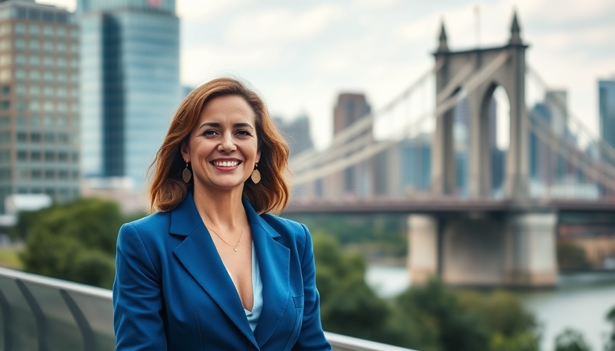 Confident woman near bridge, linked to Bay Area business news.