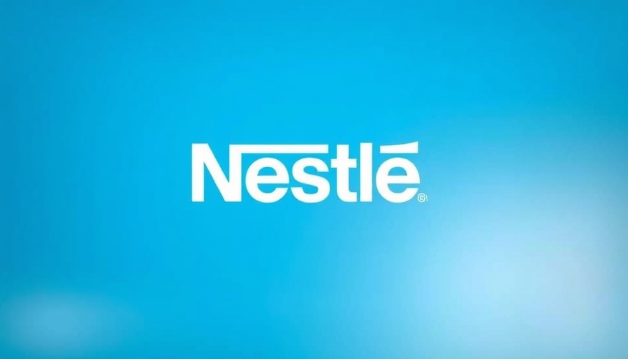 Nestlé logo on a blue background related to CEO dismissal.