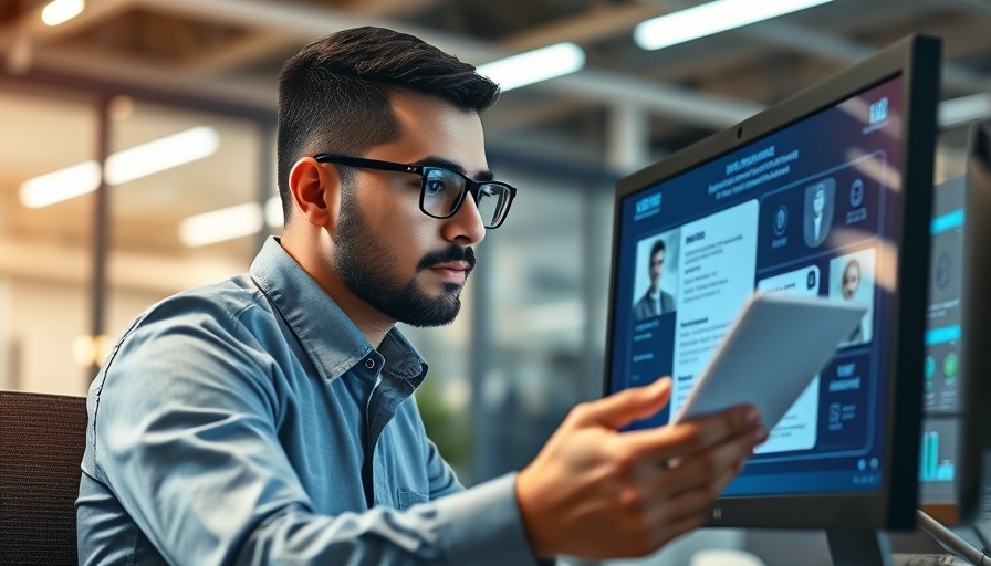 Digital ID review in modern office, relating to UK age check law.