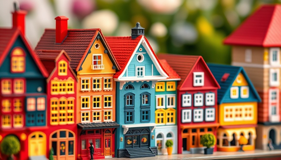 Colorful miniature houses representing rising home inventory effects.