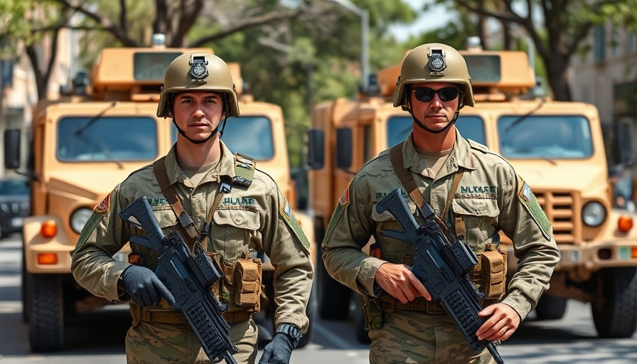 National Guard soldiers in California during Trump's deployment.