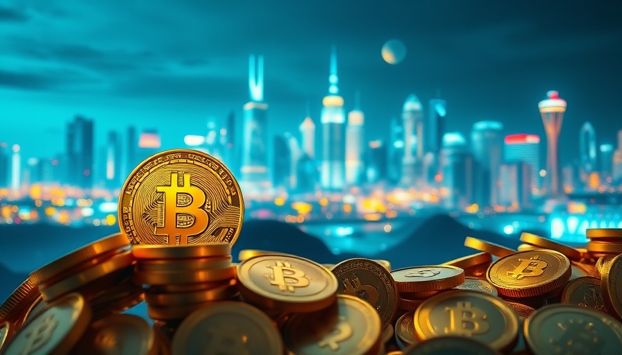Futuristic digital scene of wealth and cryptocurrency concept.
