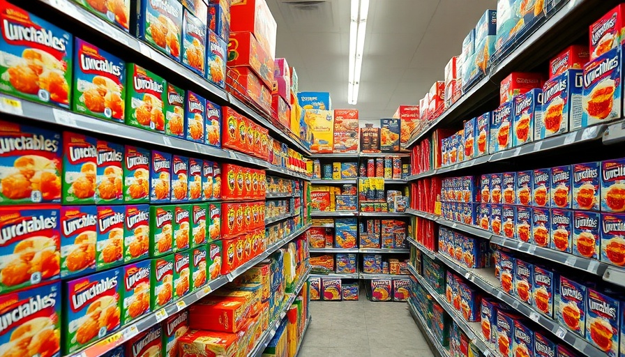 Kraft Heinz splits lunchables varieties on display in store.