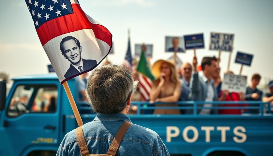 Bolsonaro trial political demonstration scene with flag and crowd.