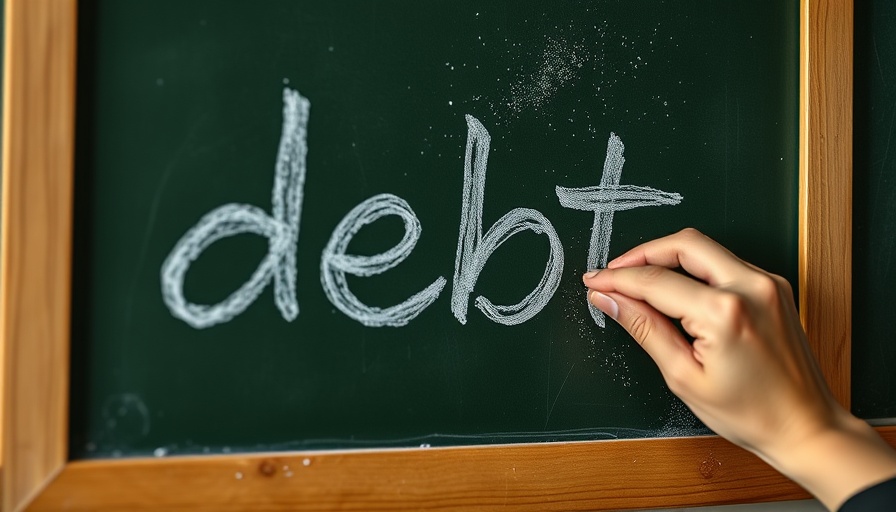 Hand erasing debt from chalkboard, debt cancellation strategies.