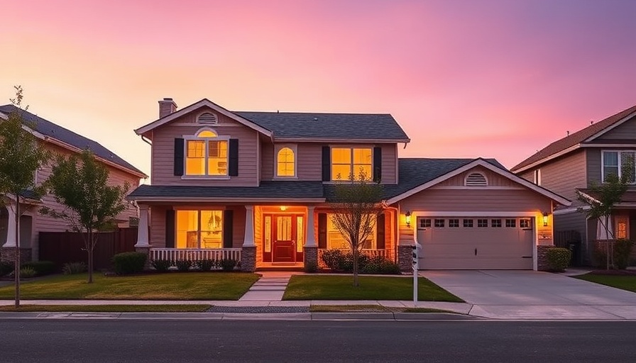 Charming suburban home at twilight in Phoenix.