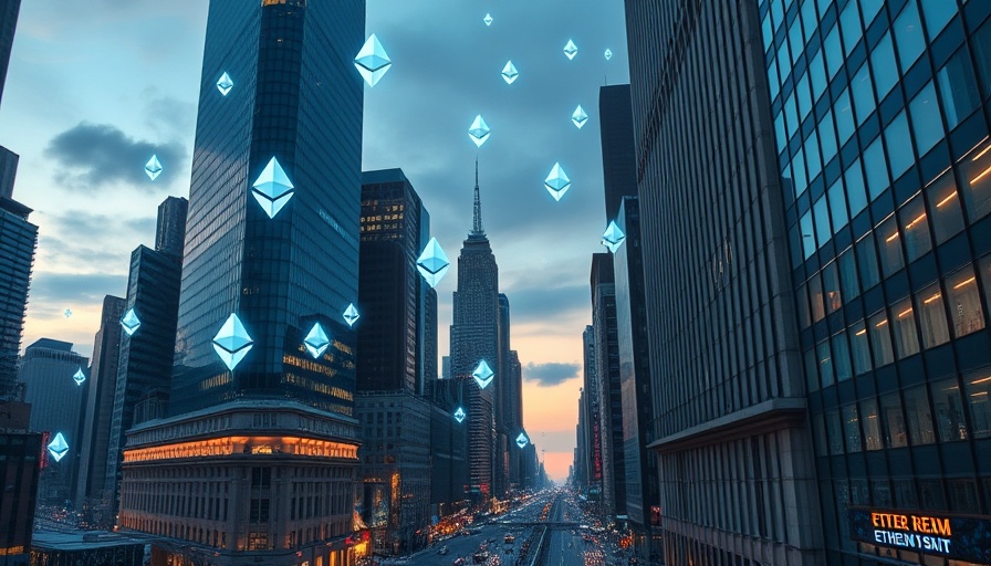 Ethereal Ethereum adoption Wall Street digital scene depicting growth.