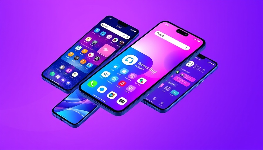 Modern smartphone interfaces showcasing technology news in vibrant displays.