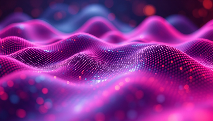 Abstract representation of customizable AI podcasts with sound waves.