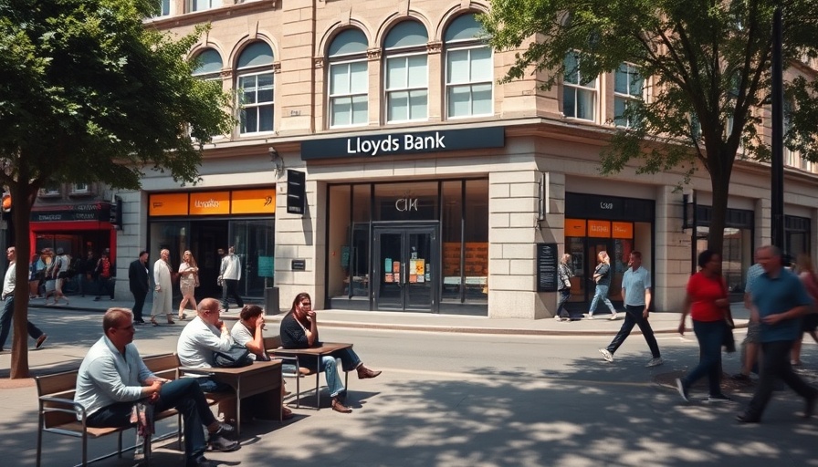 People near Lloyds Bank building, focus on performance overhaul.